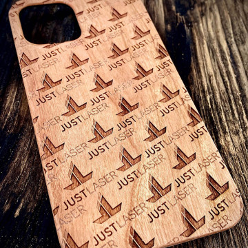 Wood smartphone case laser engraved